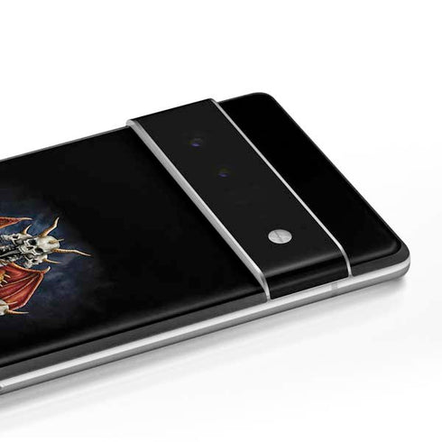 Gothic Dragon & Skull Cross by Sarah Richter Google Pixel 6 Pro Skin